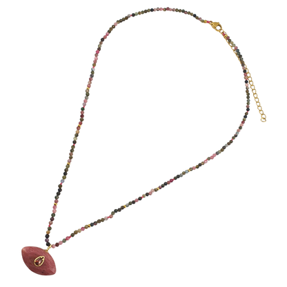 Collar pirita ojo amatista
