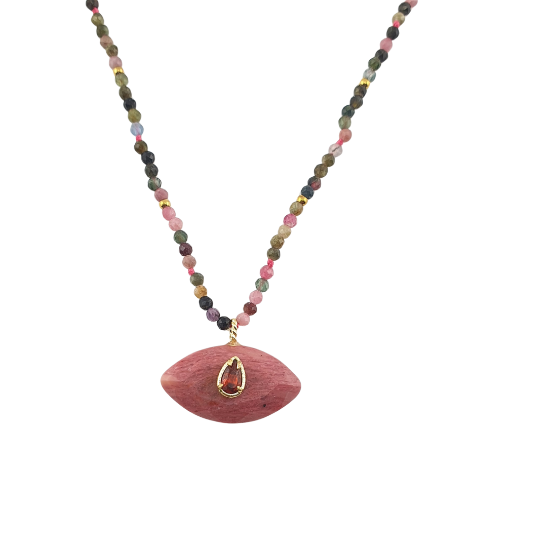 Collar pirita ojo amatista