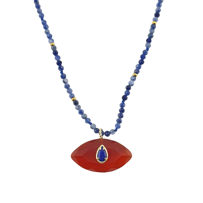 Collar pirita ojo amatista