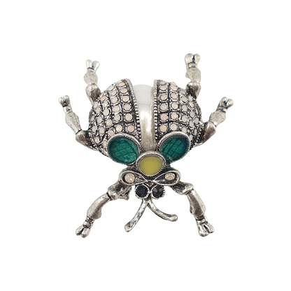 Broche escarabajo cuerpo perla