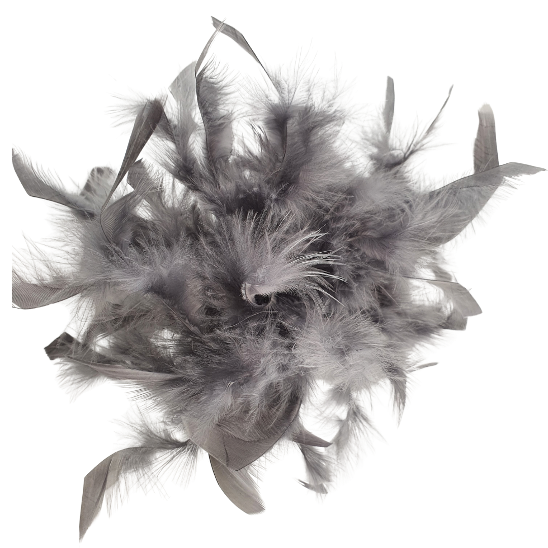 Broche Flor plumas abiertas