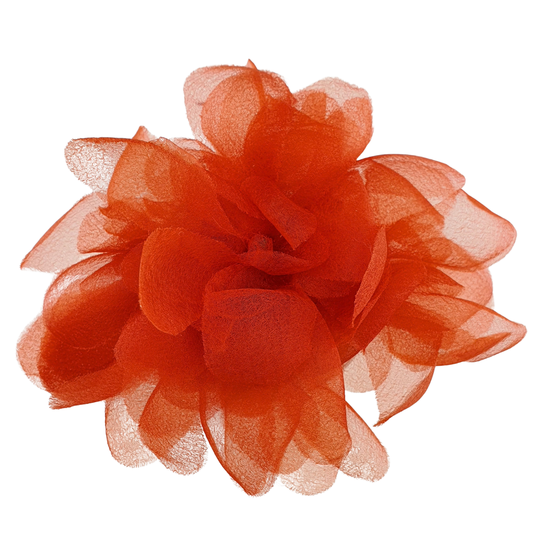 Broche flor organza