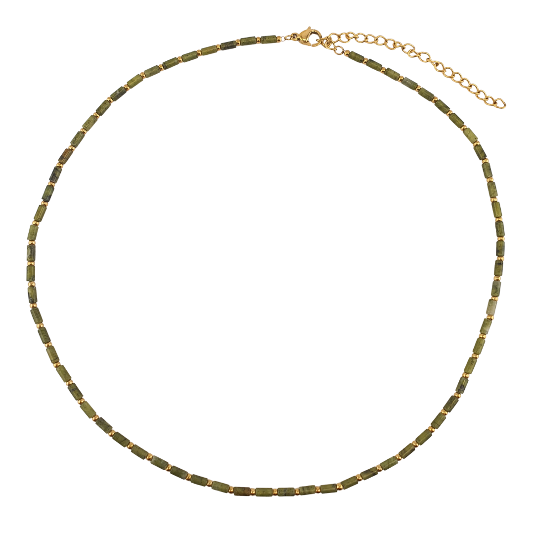 Collar tubos serpentina verde