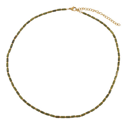 Collar tubos serpentina verde