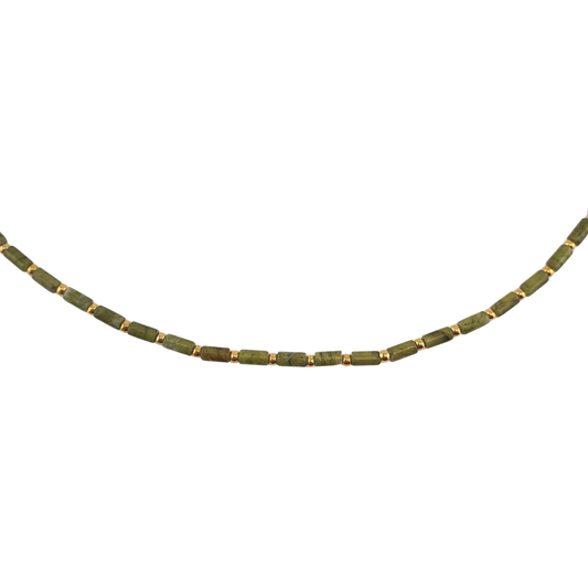 Collar tubos serpentina verde