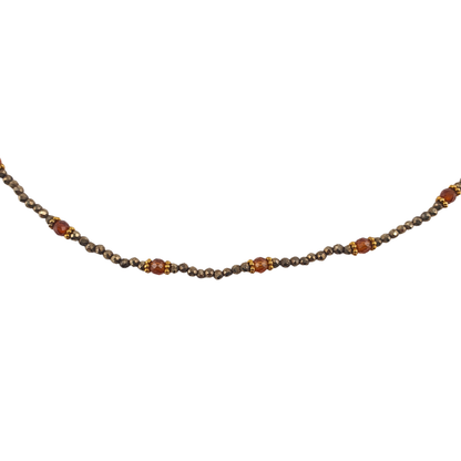 Collar pirita y quarzo whisky