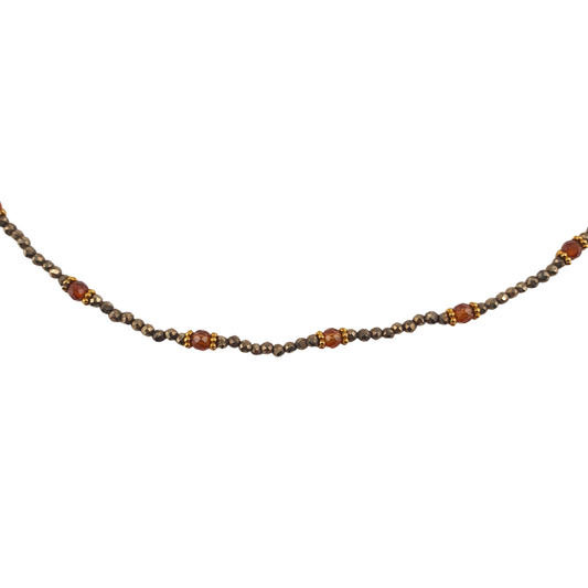 Collar pirita y quarzo whisky