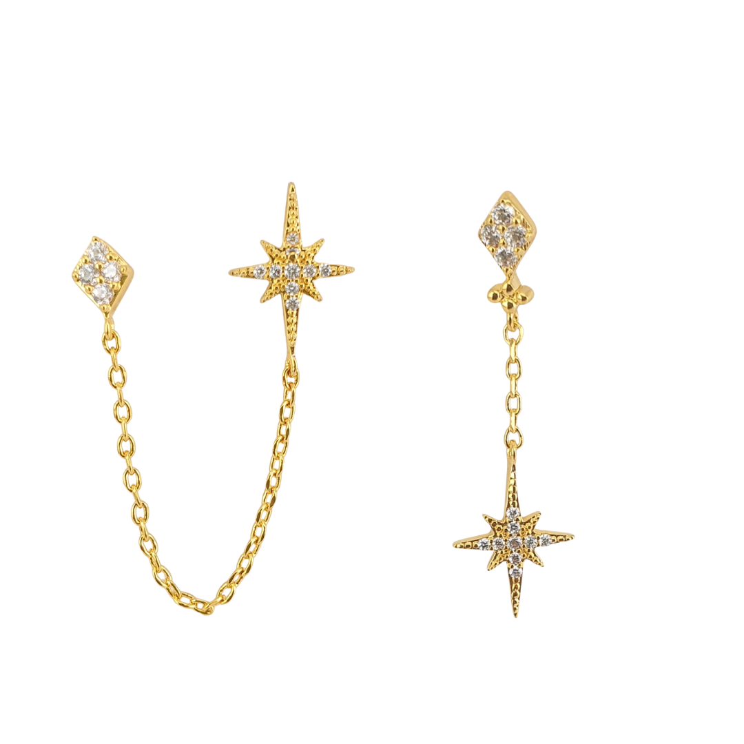 Arete doble y sencillo par impar stardust rombo