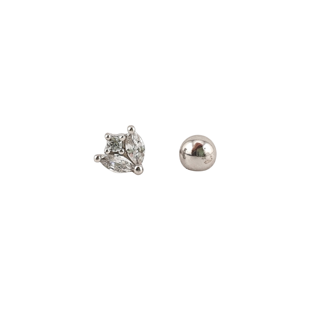 Arete flor lotto cerrada bolita
