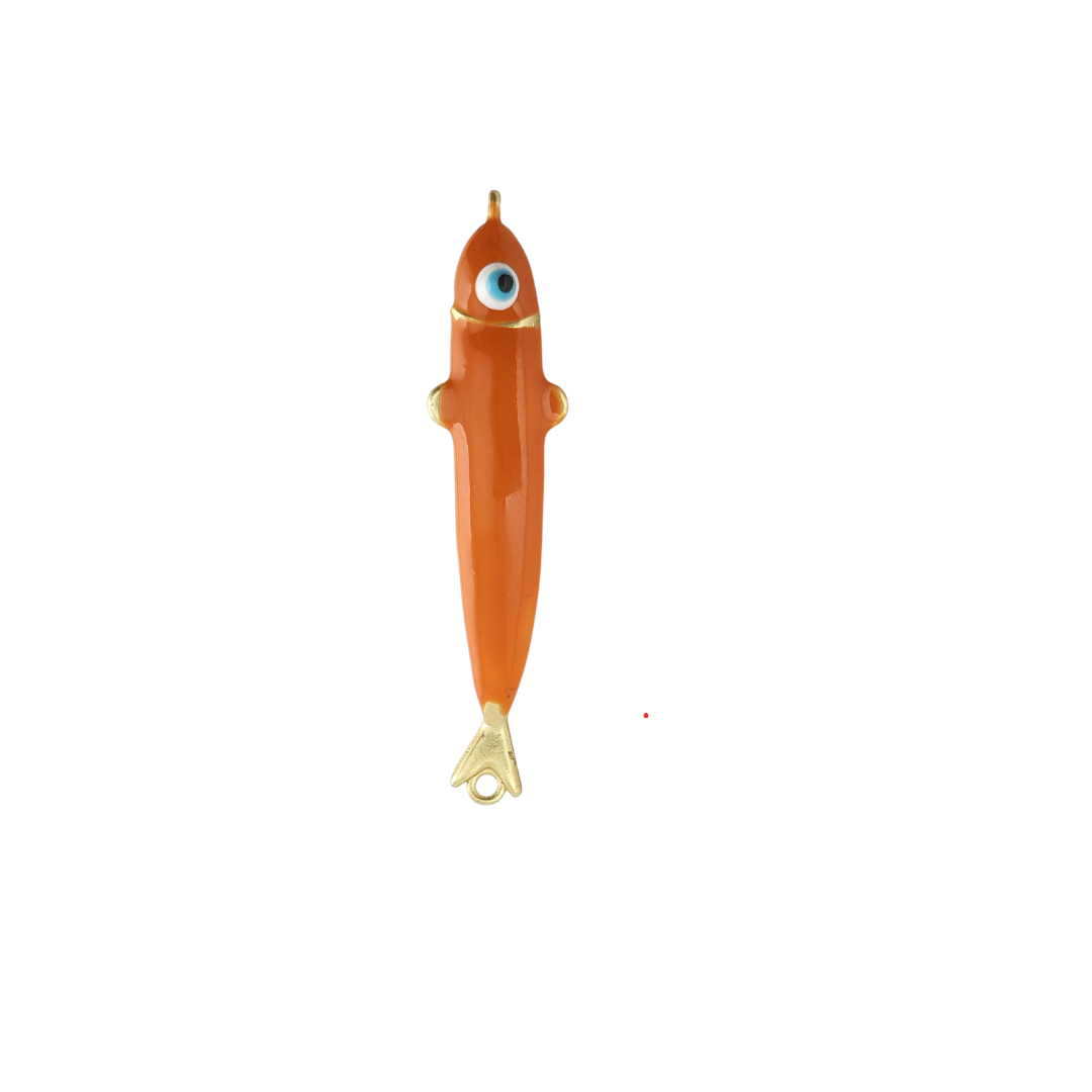 Dije Pez delgado enamel ojo turquesa