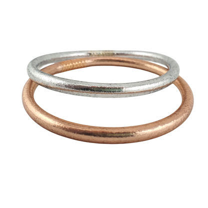 Pulsera trenzada y lisa