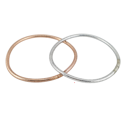 Pulsera trenzada y lisa