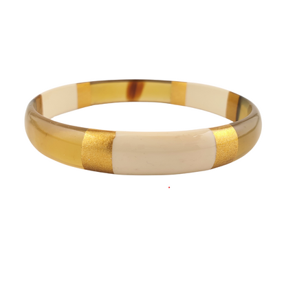 Pulsera resina mitad tipo carey palo rosa