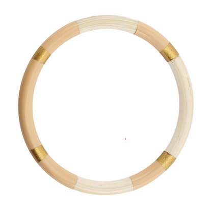 Pulsera resina mitad tipo carey palo rosa