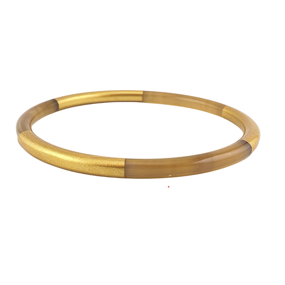 Pulsera resina mitad tipo carey palo rosa