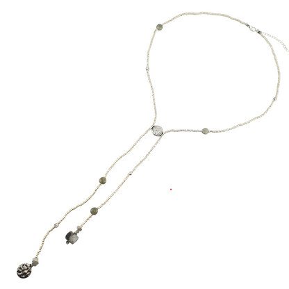 Collar tipo lariat cristales