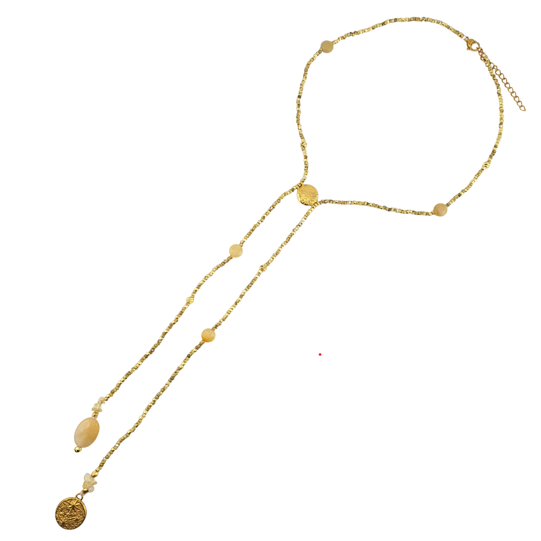 Collar tipo lariat cristales