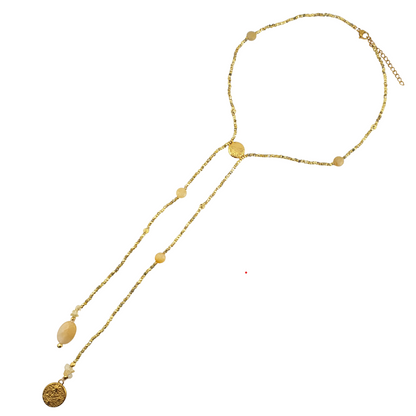 Collar tipo lariat cristales