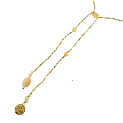 Collar tipo lariat cristales