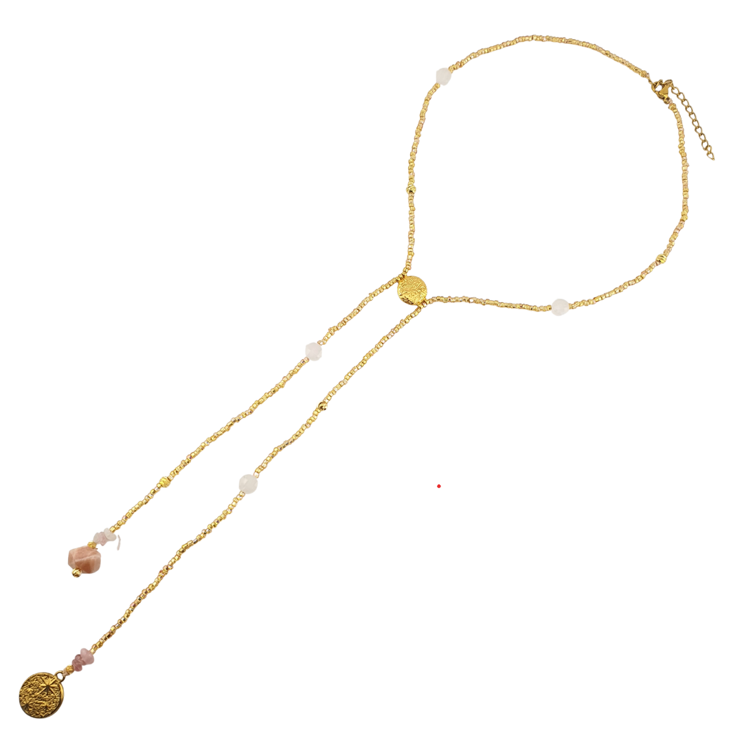Collar tipo lariat cristales