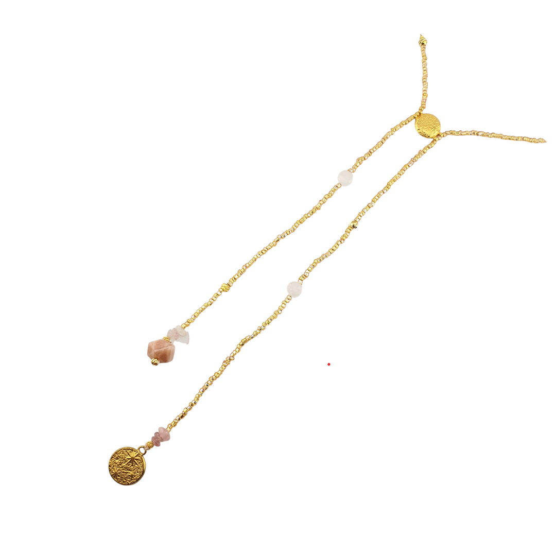Collar tipo lariat cristales
