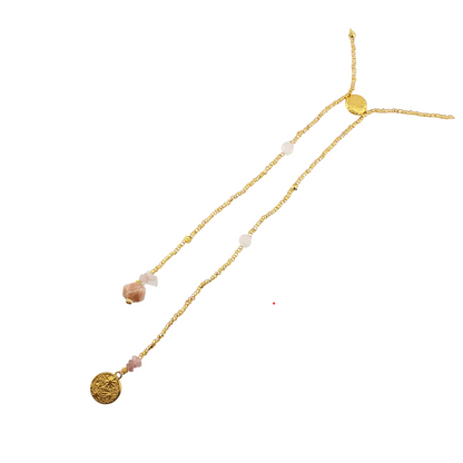 Collar tipo lariat cristales