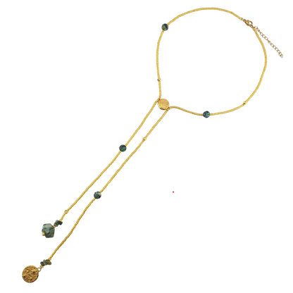 Collar tipo lariat cristales