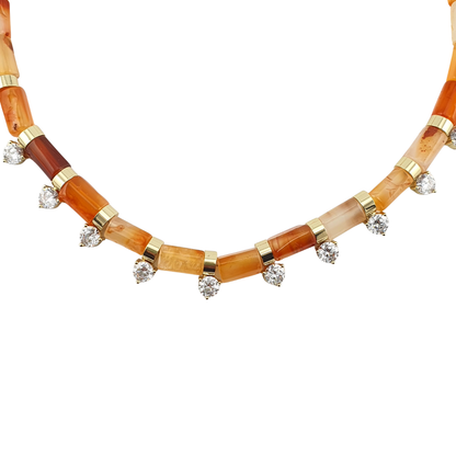 Choker pukka barril carnelina burbuja