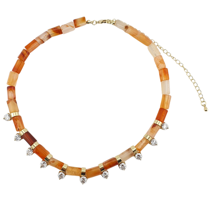 Choker pukka barril carnelina burbuja
