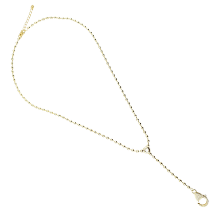 Cadena bolas Lariat broche final