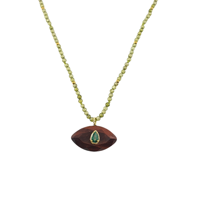Collar pirita ojo amatista