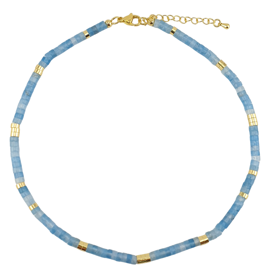 Collar pukka mini aquamarina cielo