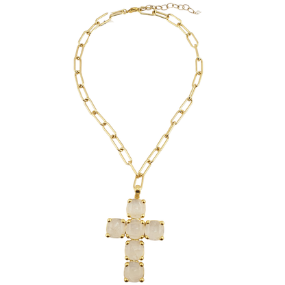 Collar cruz cuarzo