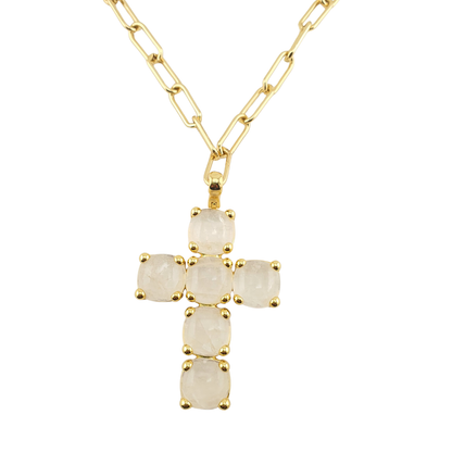 Collar cruz cuarzo