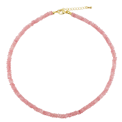 Collar Pukka calcedonia rosa
