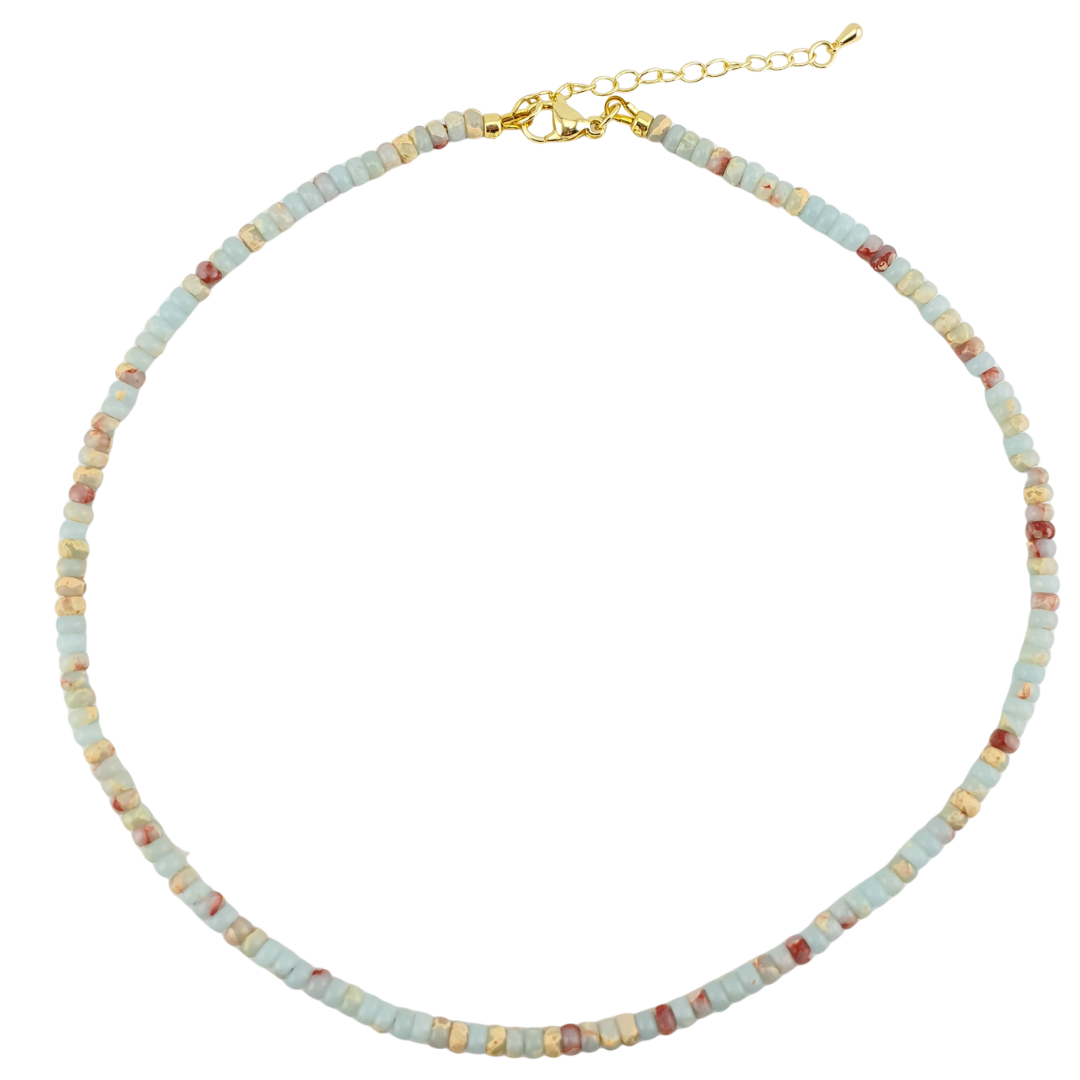 Collar dona mini jaspe aqua terra