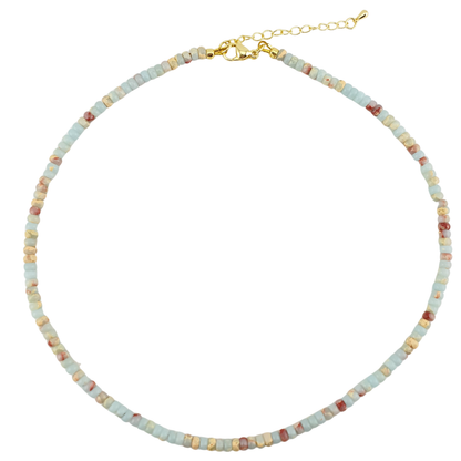 Collar dona mini jaspe aqua terra