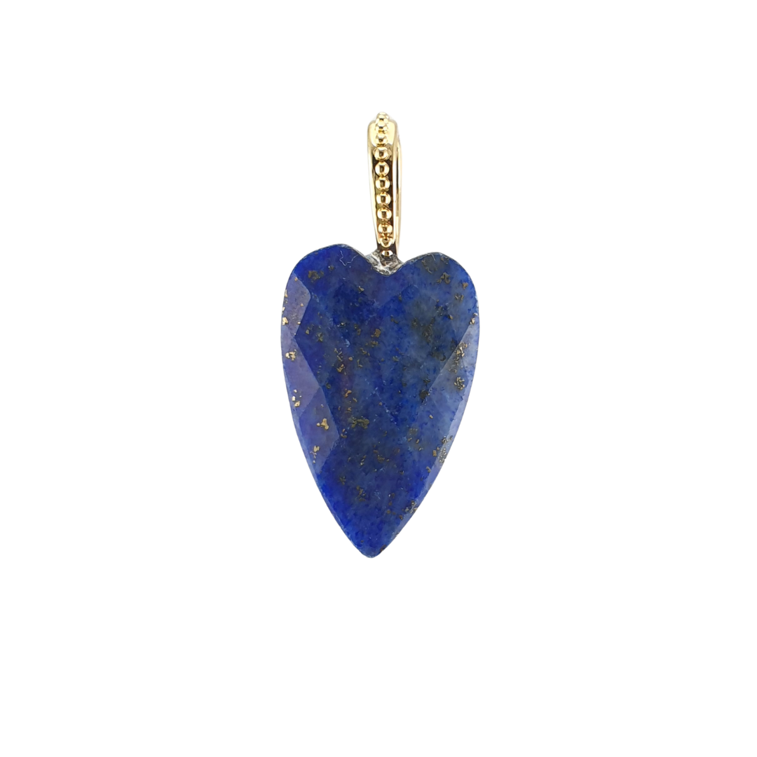Dije corazon largo jade aqua
