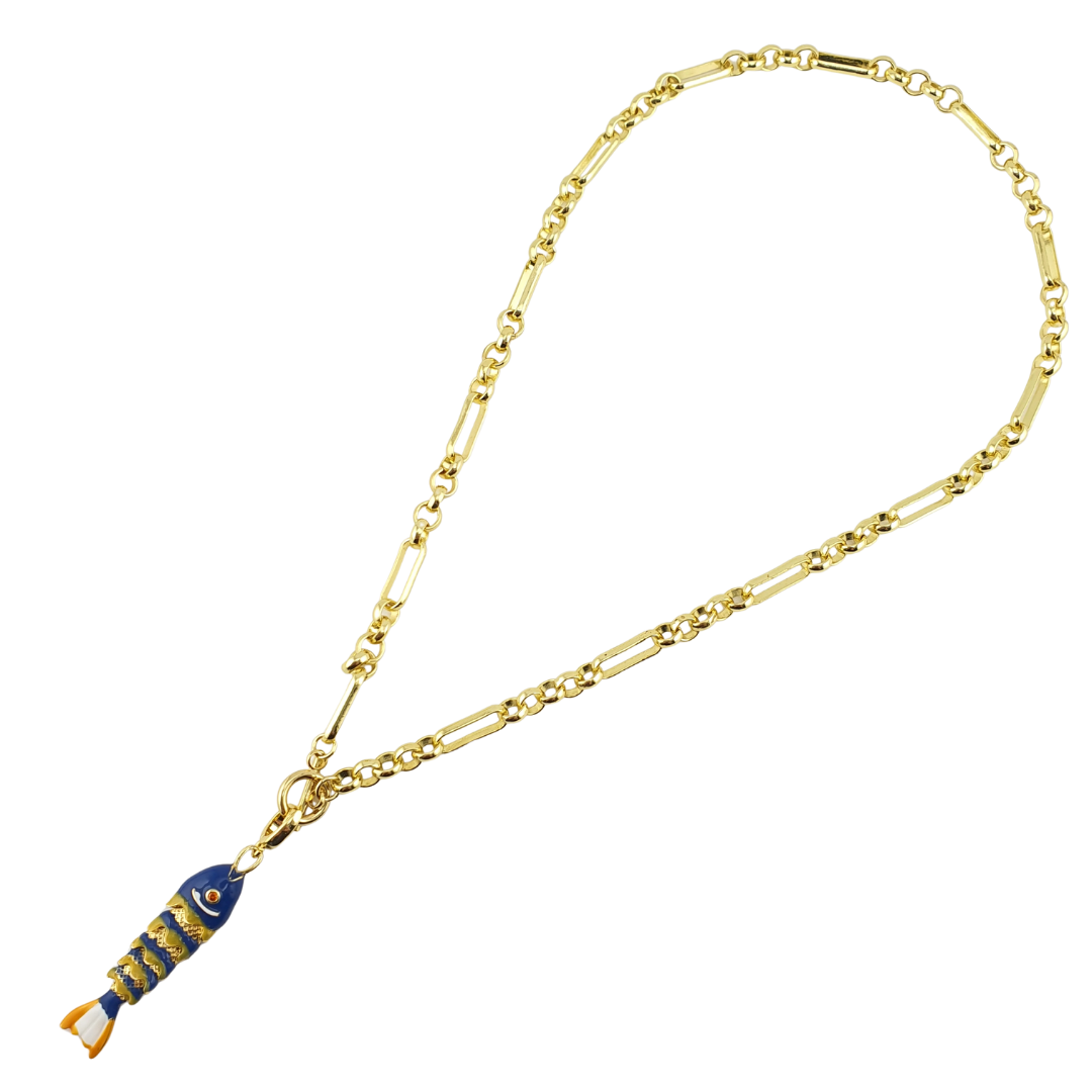 Cadena  link 5 aros broche frente sardina movible