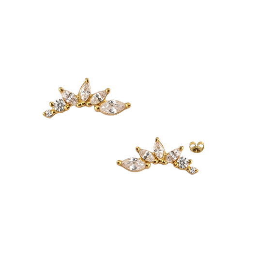 Arete 5 petalos punto luz curva