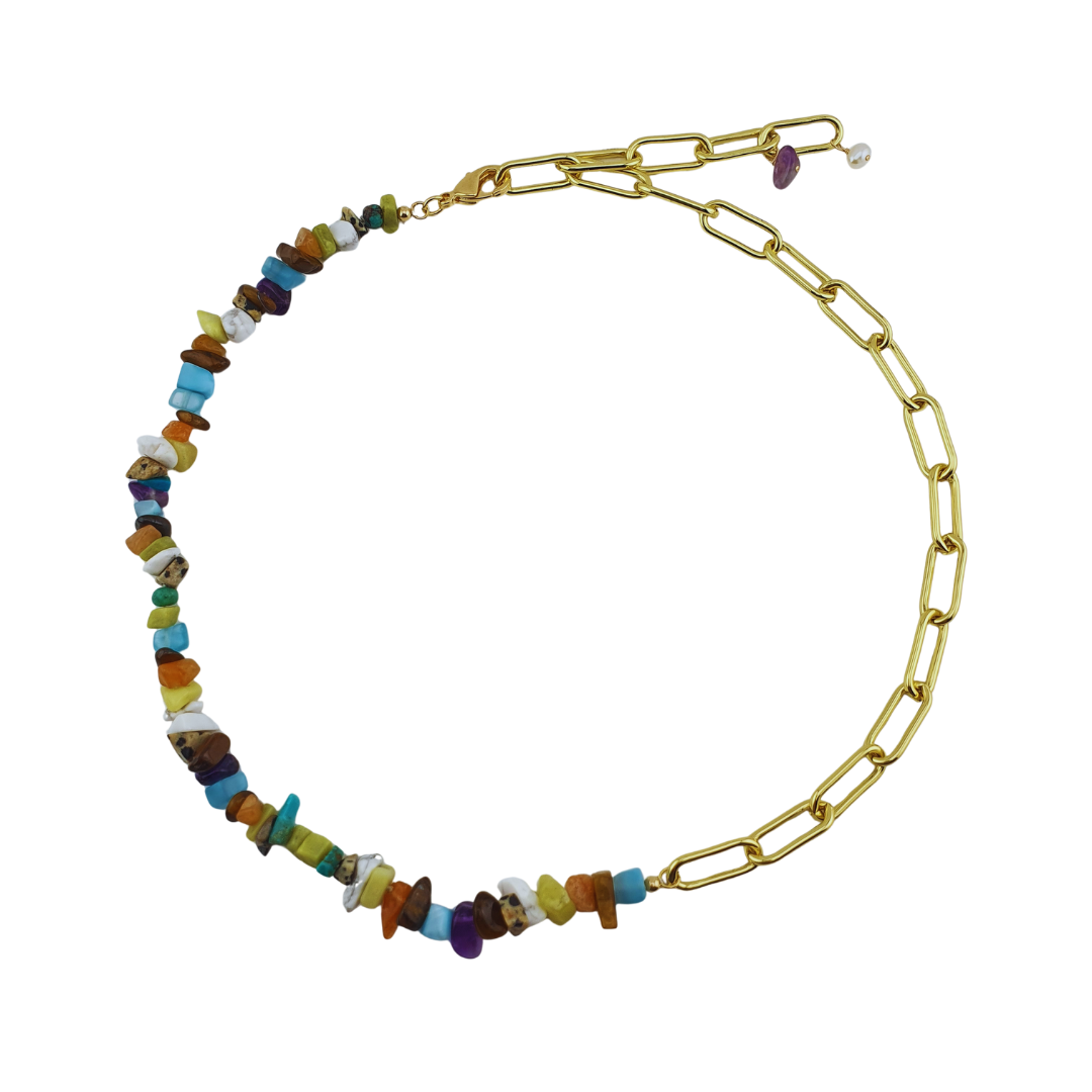 Collar link y piedras