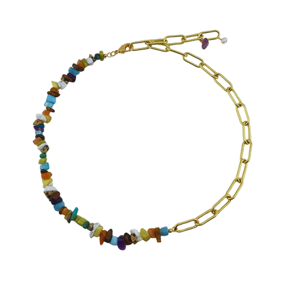 Collar link y piedras