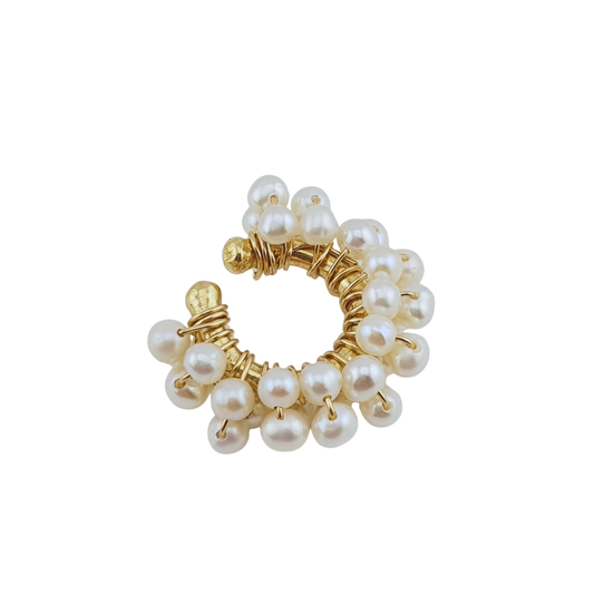 Cuff perlas naturales