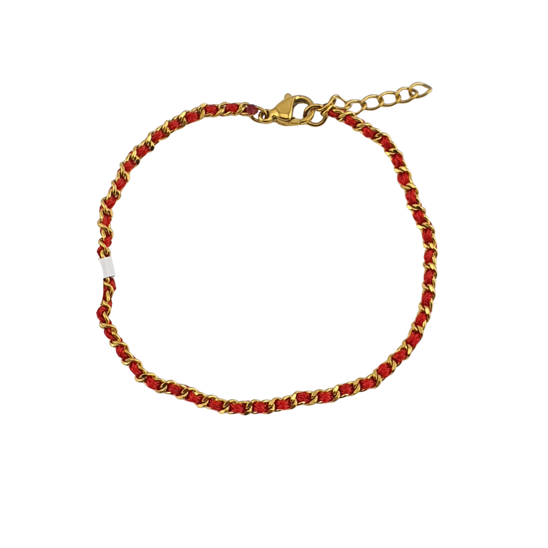 Pulsera tejida hilo
