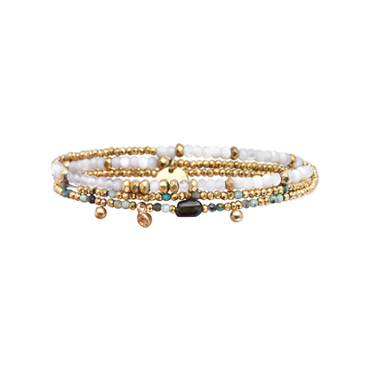 Pulsera 3 vueltas mix piedras naturales