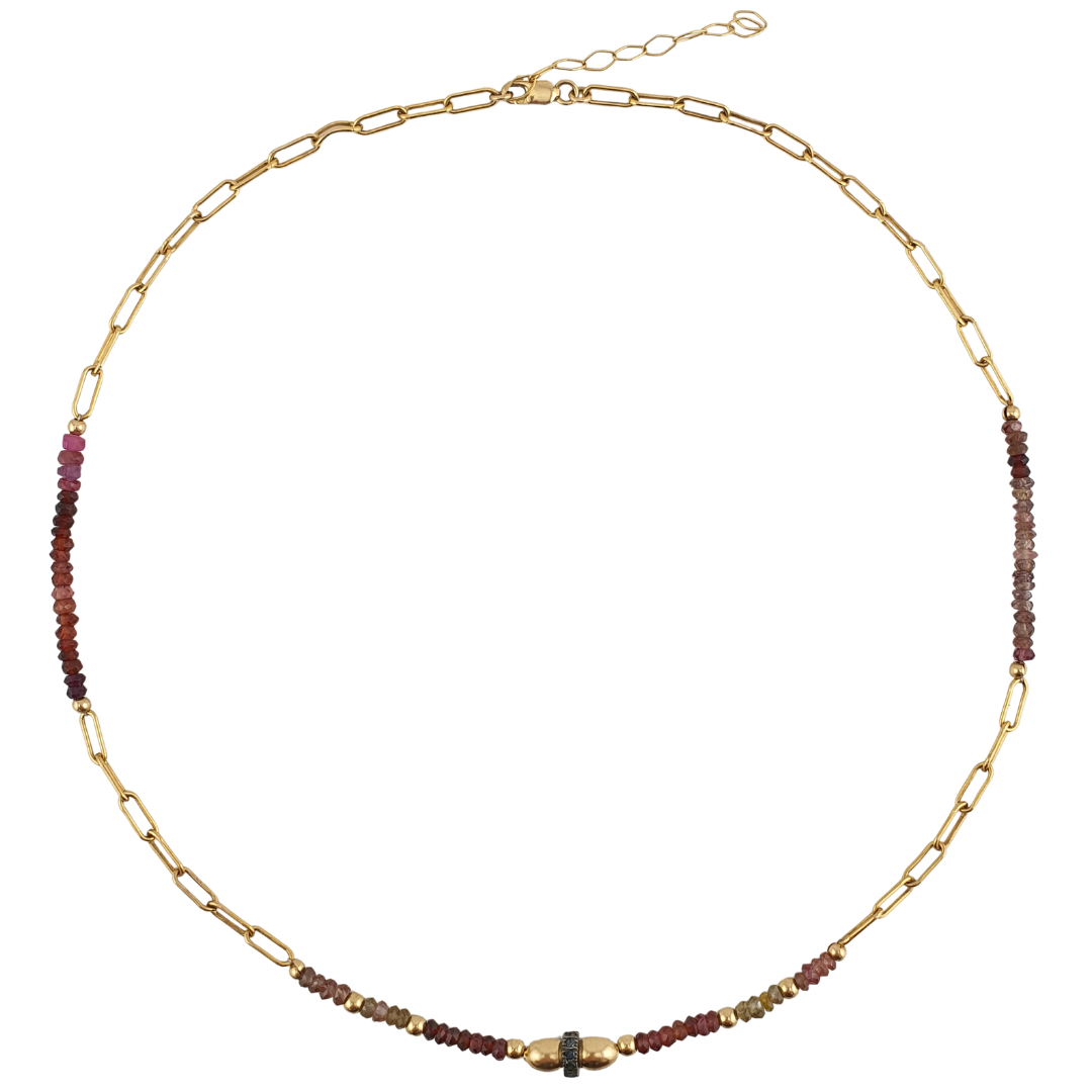 Cadena granates y saphyre