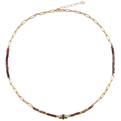 Cadena granates y saphyre