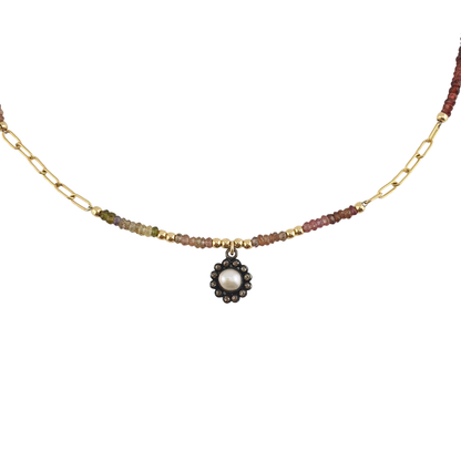 Cadena granates y saphyre