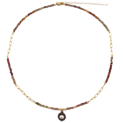 Cadena granates y saphyre