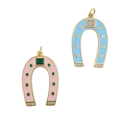 Dije Herradura enamel BB y BP circonias